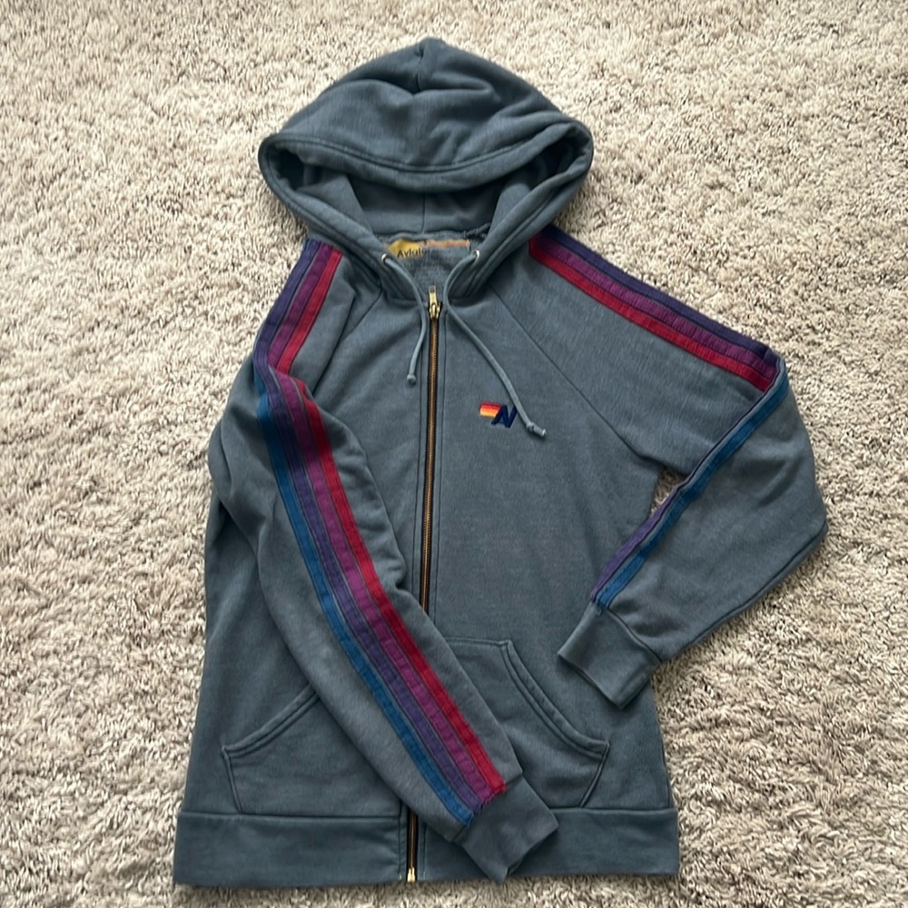 Aviator Nation striped zip up
